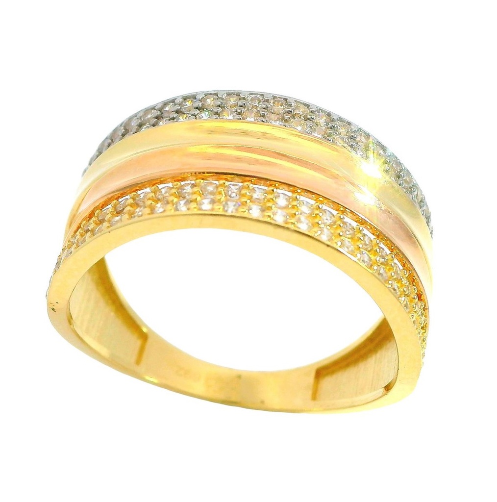 SORTIJA PIEDRAS TRICOLOR