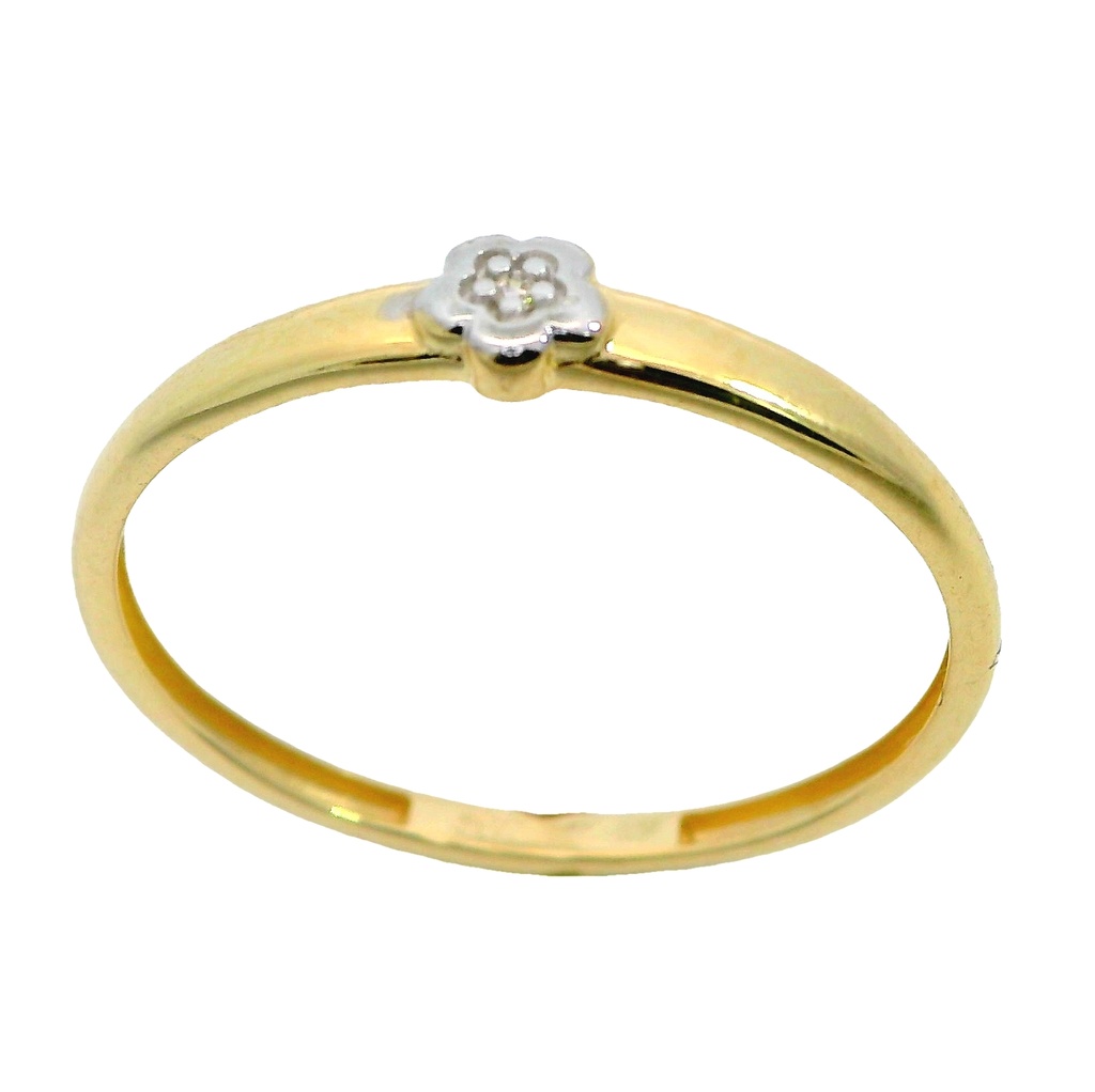 SORTIJA BICOLOR FLOR CIRCONITA.