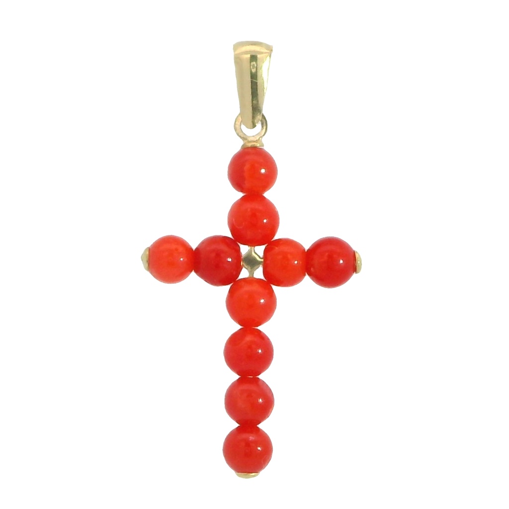 CRUZ BOLAS 3MM  CORAL NATURAL.