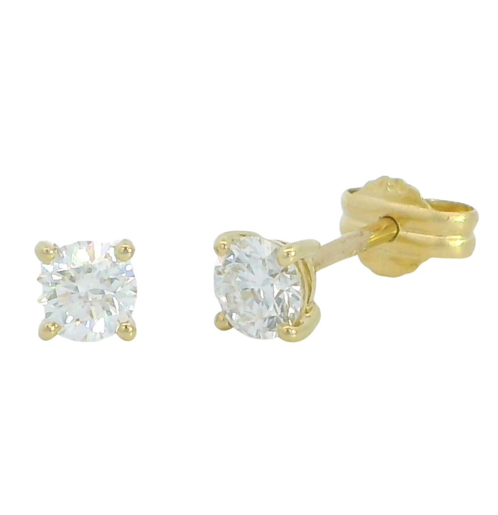 PENDIENTES GARRA FUNDICION  5MM.BRILLANTES H-SI 1. 0.50 CT TW.