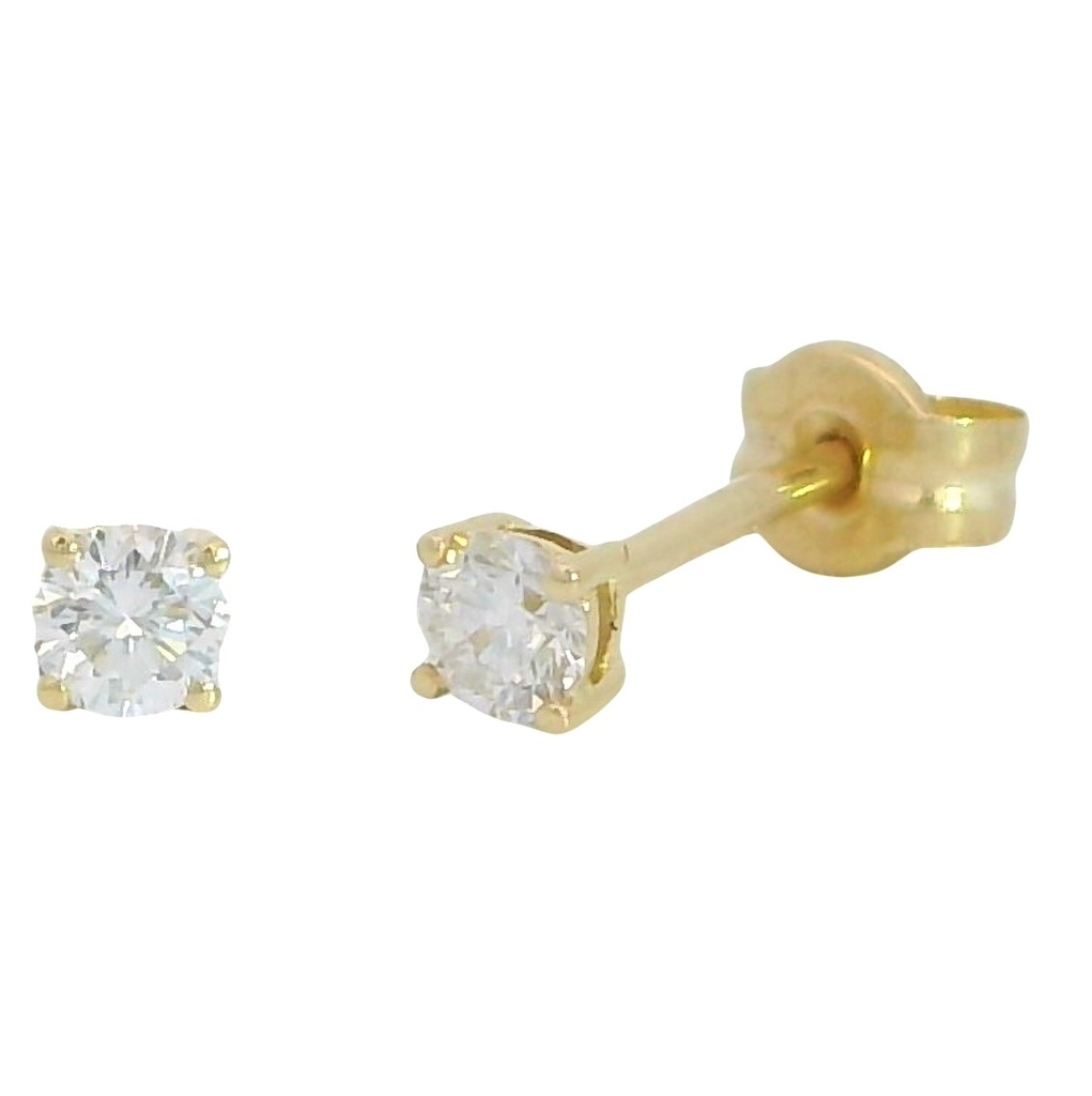 PENDIENTES GARRA FUNDICION 4MM.BRILLANTES H-SI 1.  0.18 CT TW