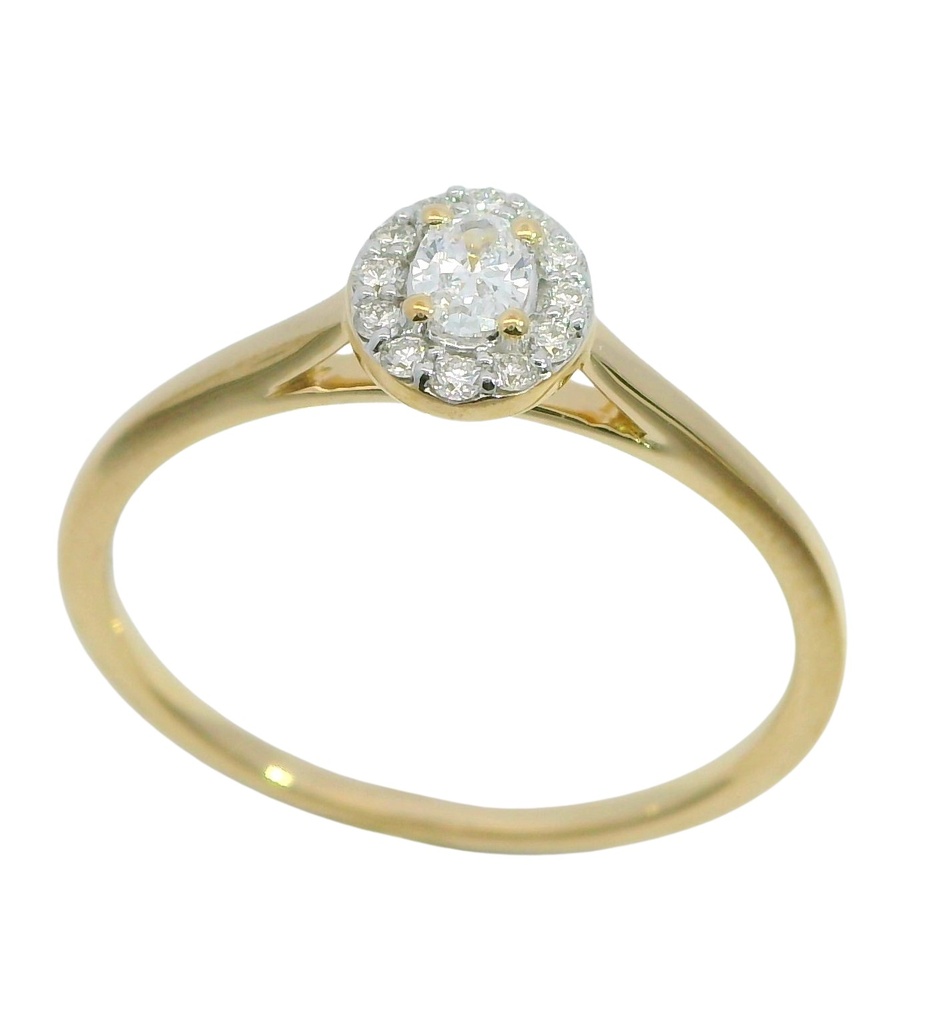 SORTIJA  BRILLANTES DI 1 OV 0.12 CT DI 12 SI-H 0.08 CT. 0.20CT TW