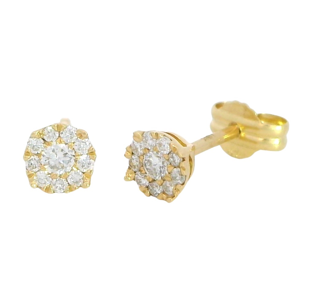 PENDIENTES BRILLANTES Di 2 RD 0.06 DI 18 RD SI H 0.09 CT.0.15 CT TW