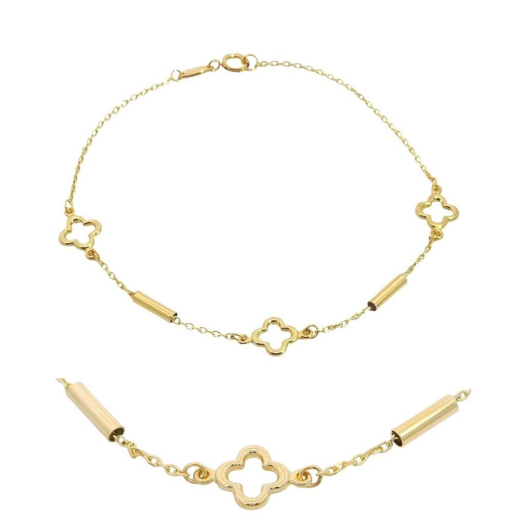 PULSERA FLOR Y TUBO.17CM.