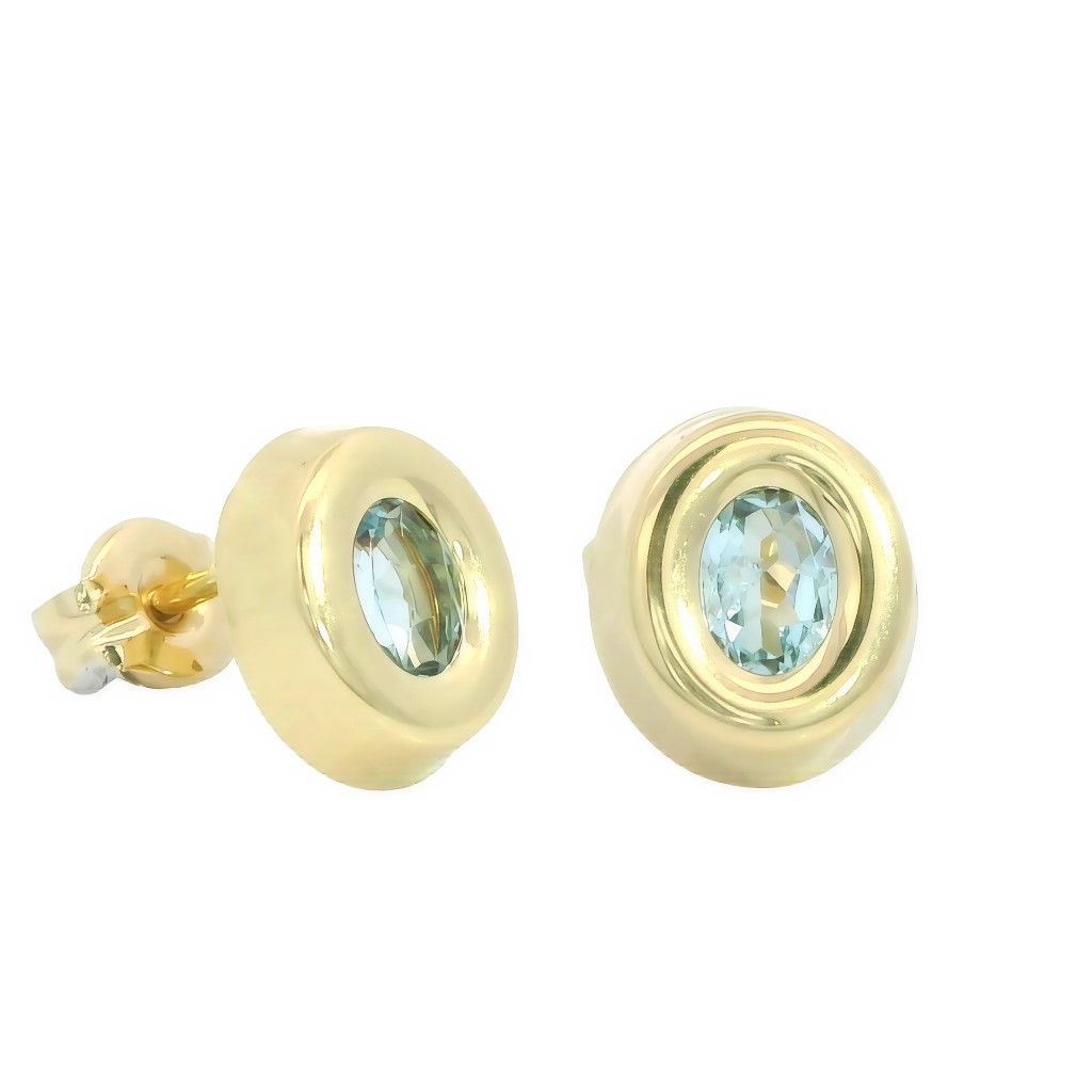 PENDIENTES CHATON OVAL 7x6MM PIEDRA SEMI PRECIOSA DE 4x3MM.