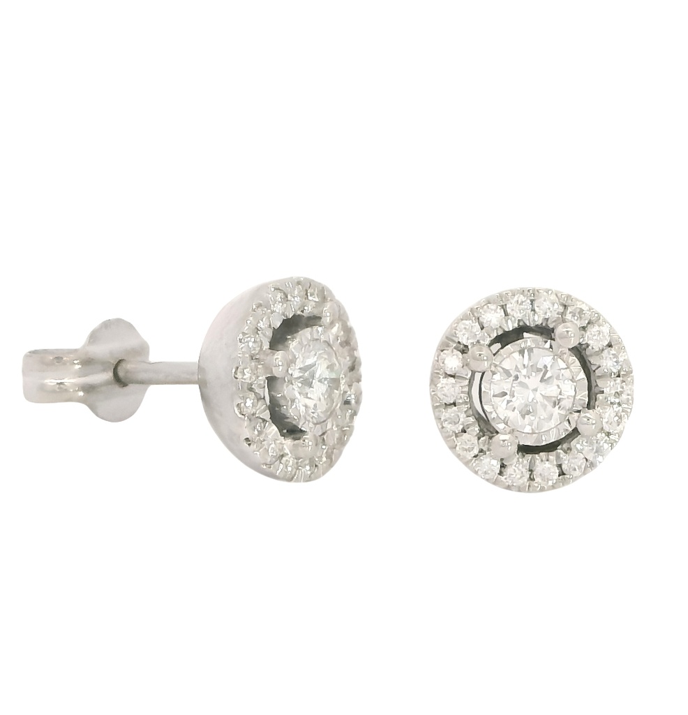 PENDIENTES BRILLANTES Di 36 RD 0.1 DI 2 RD SI H 0.20 CT.0.30 CT TW