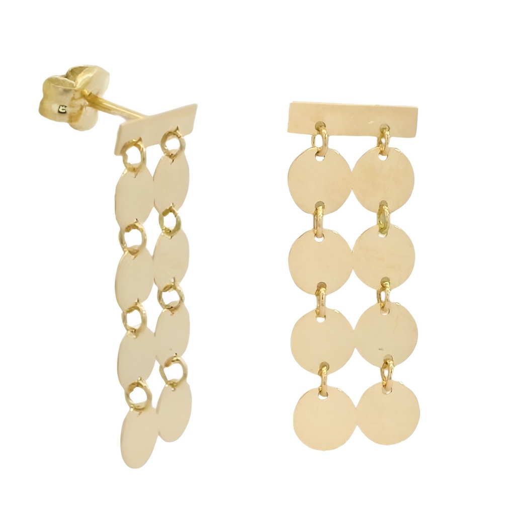 PENDIENTES LARGOS 20x8MM CON CIRCULOS.PRESION