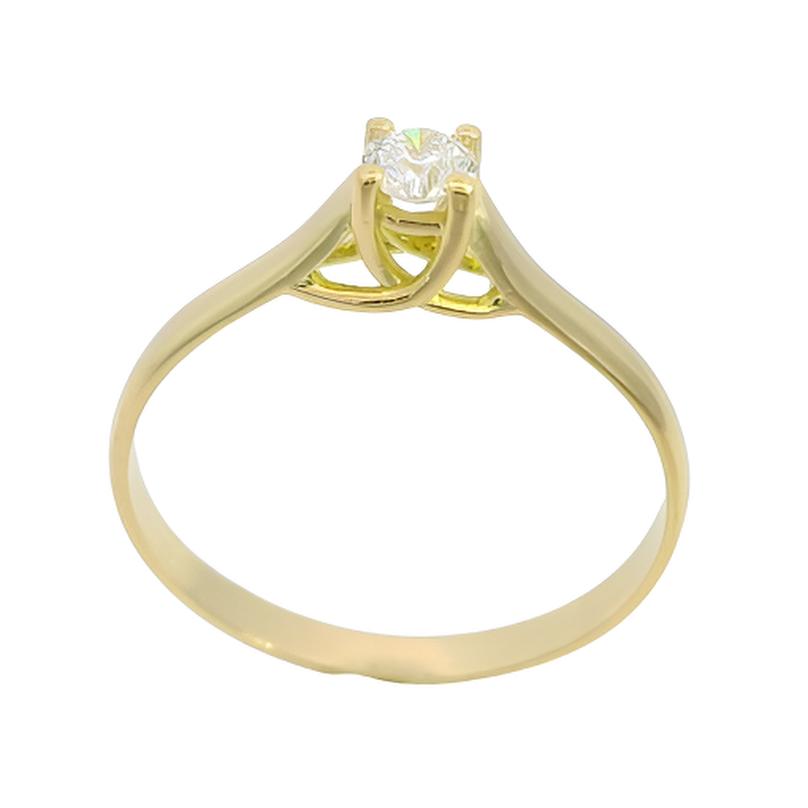 SOLITARIO BRILLANTE  3.50MM VS-H 0.17 CT ORO AMARILLO