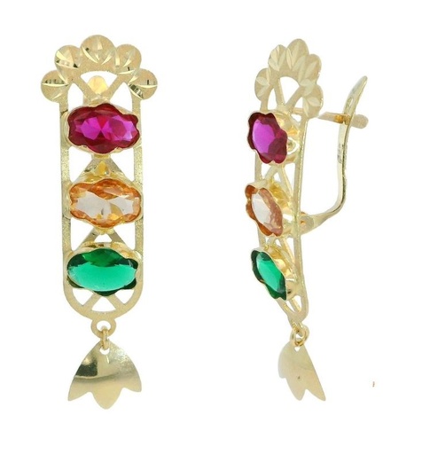 [8563] PENDIENTE SEMAFORO PIEDRA 36MM PIEDRA7x5MM