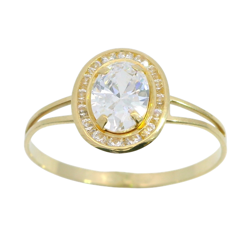 [5933/S] SORTIJA  ORLA 10MM PIEDRA OVAL  5x7MM