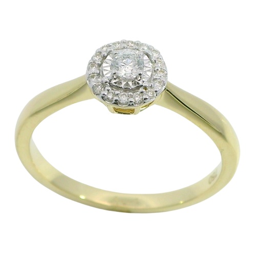 [B4202/0.14] SORTIJA  BRILLANTES DI 16 RD SI H 0.050 1RD 0.083 CTS