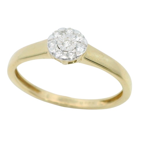 [B4205/0.11] SORTIJA  BRILLANTES DI 7 RD 0.09 CT DI 1 RD SI-H 0.02 CT TW.