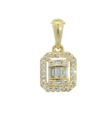 [B4207C/0.16] COLGANTE BRILLANTES DI 3 BG SI H 0.073 DI 2 BG SI H 0.17 CT.0.16 CT  TW