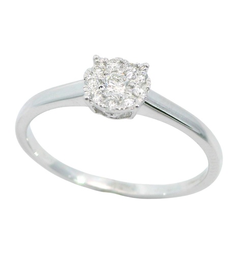 [B4208/0.15] SORTIJA BRILLANTES DI 1 RD SI H 0.06 DI 9 RD SI H 0.09 CT.0.15CT TW.