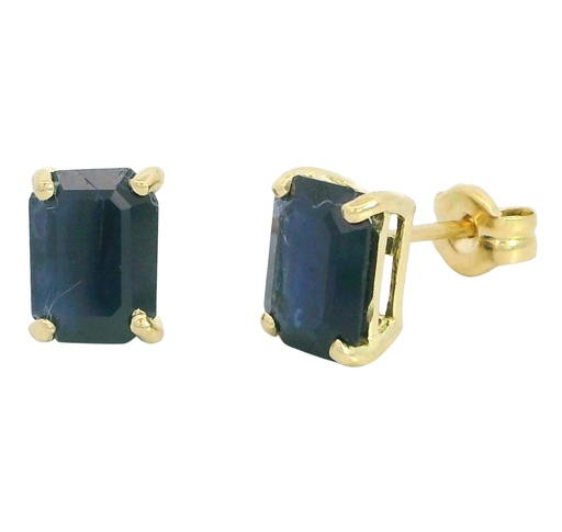 [3974Z] PENDIENTES ZAFIRO 7x5MM.PRESION.